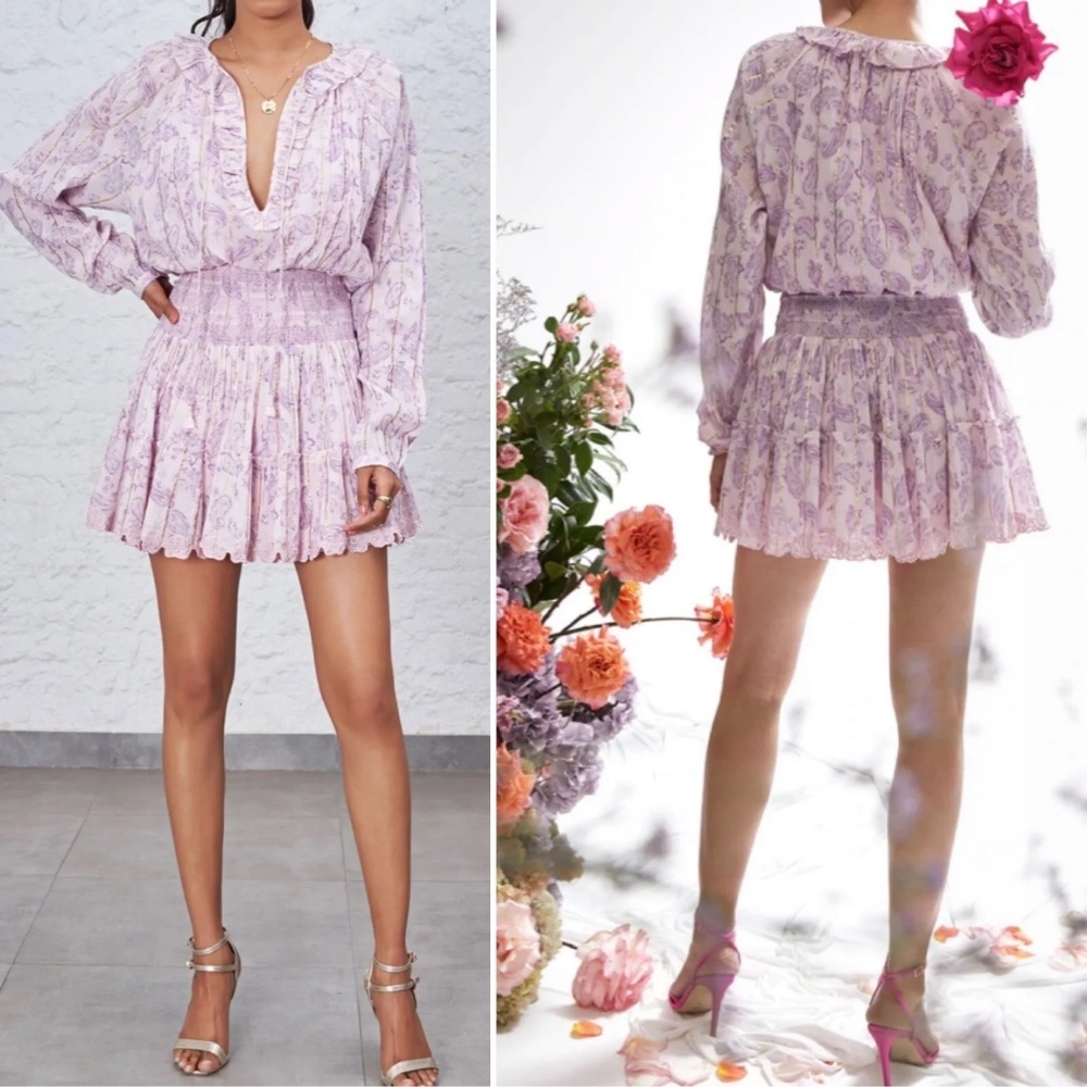 House of Harlow 1960 Pink Paisley Dress